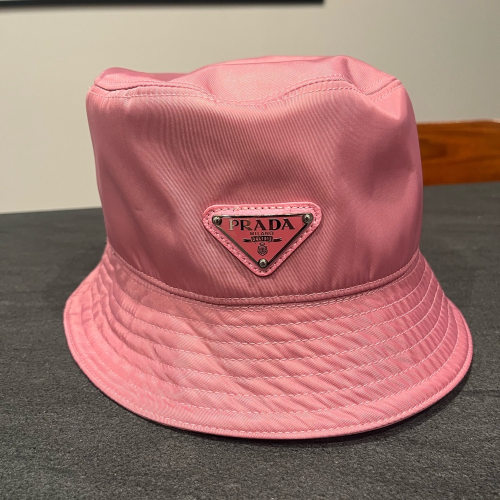 Prada Pink Bucket Hat.